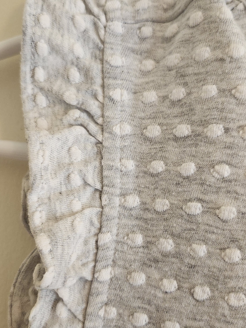 LOFT Light Gray Dot-Textured Ruffle Tank - Picture 3 of 6